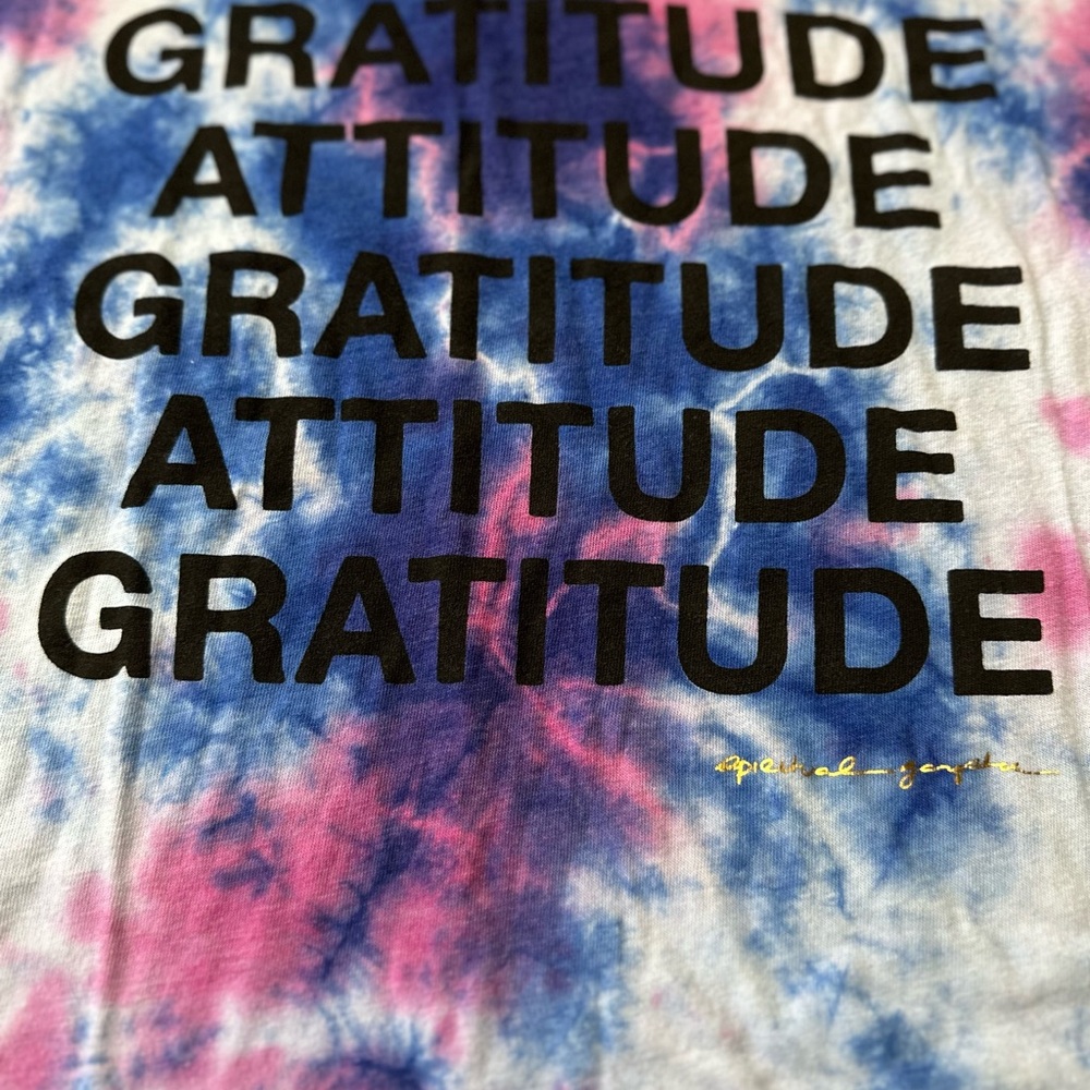 Spiritual Gangster Tie-Dye Gratitude Attitude Tee
